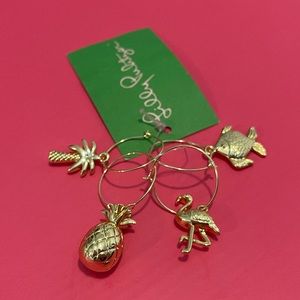NWT Set of 4 Lilly Pulitzer wine glass charms